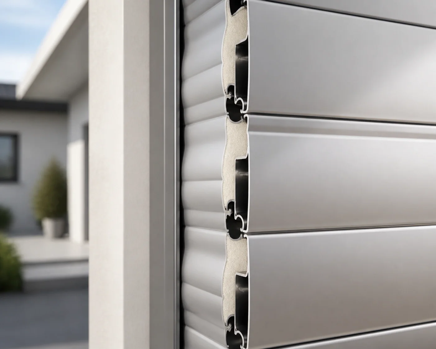 Hochwertige Aluminium-Rollladen Wien Lamellen für Hitzeschutz und Wärmedämmung am Fenster.