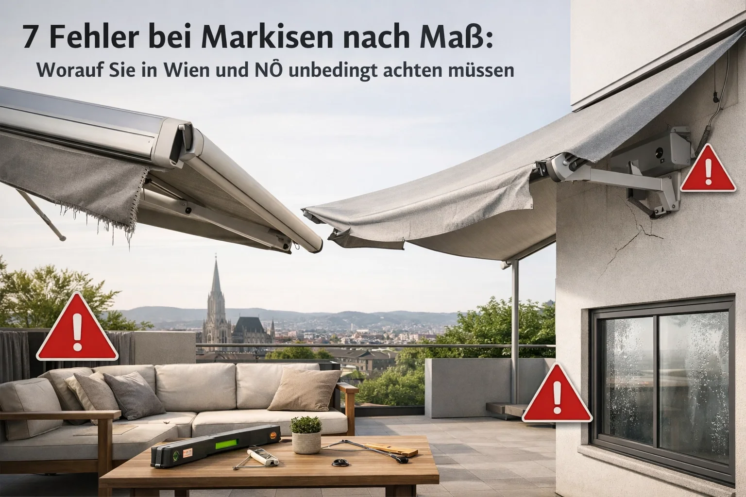 7 Fehler bei Markisen nach Maß: Worauf Sie in Wien und NÖ unbedingt achten müssen