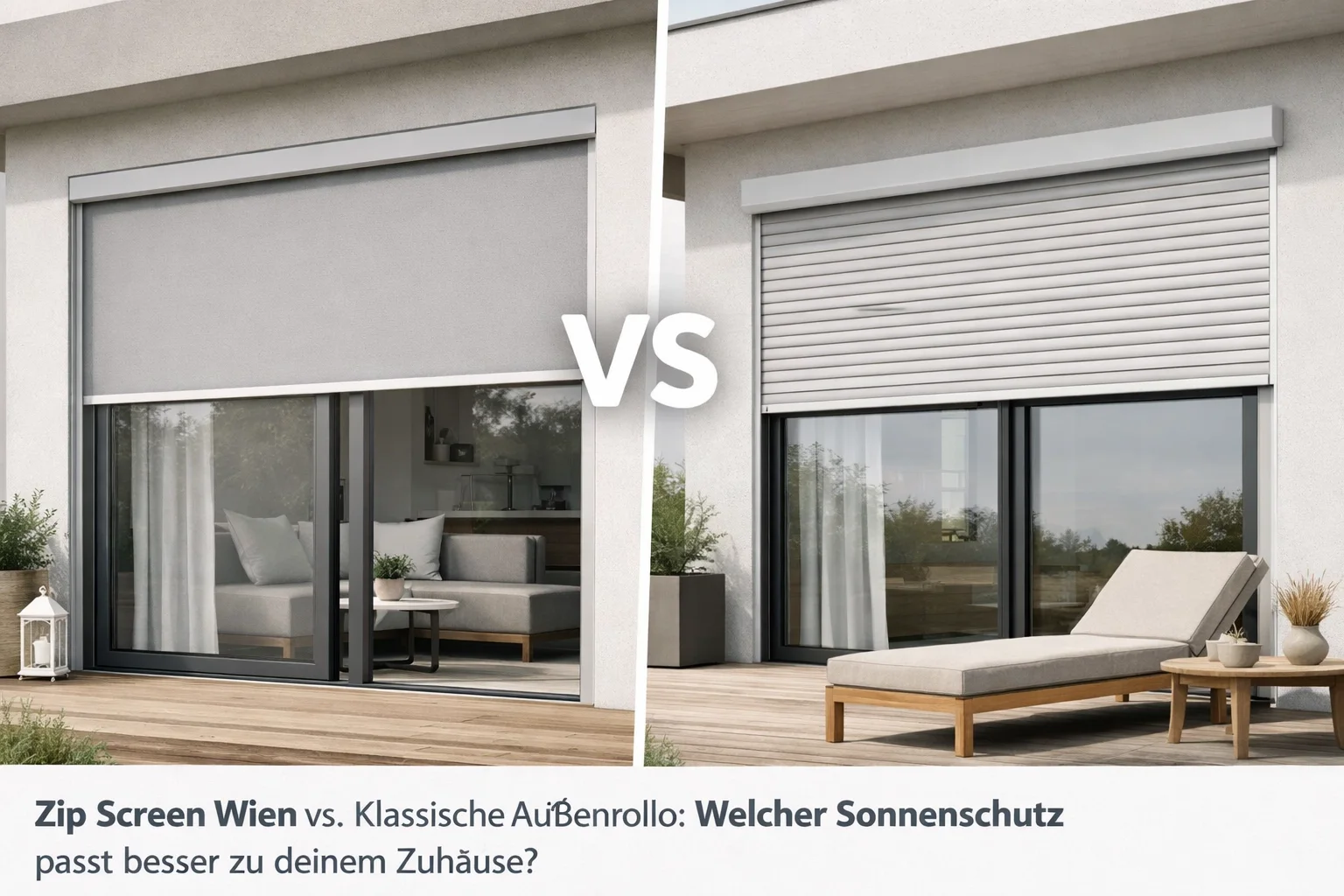 Zip Screen Wien vs. klassische Außenrollo: Welcher Sonnenschutz passt besser zu deinem Zuhause?