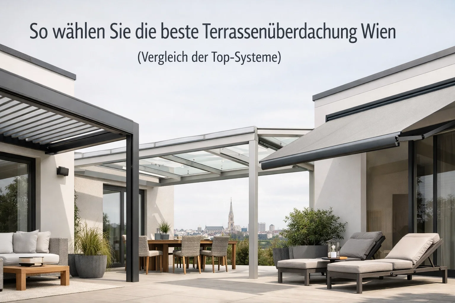 So wählen Sie die beste Terrassenüberdachung Wien (Vergleich der Top-Systeme)