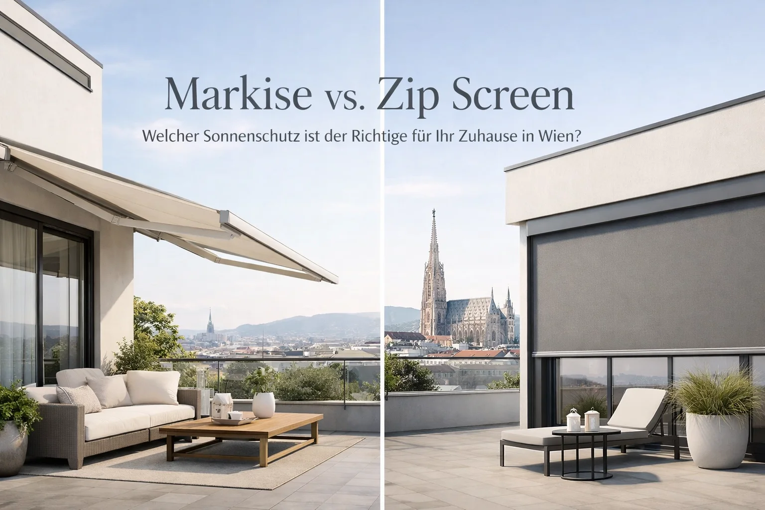 Markise vs. Zip Screen: Welcher Sonnenschutz ist der Richtige für Ihr Zuhause in Wien?