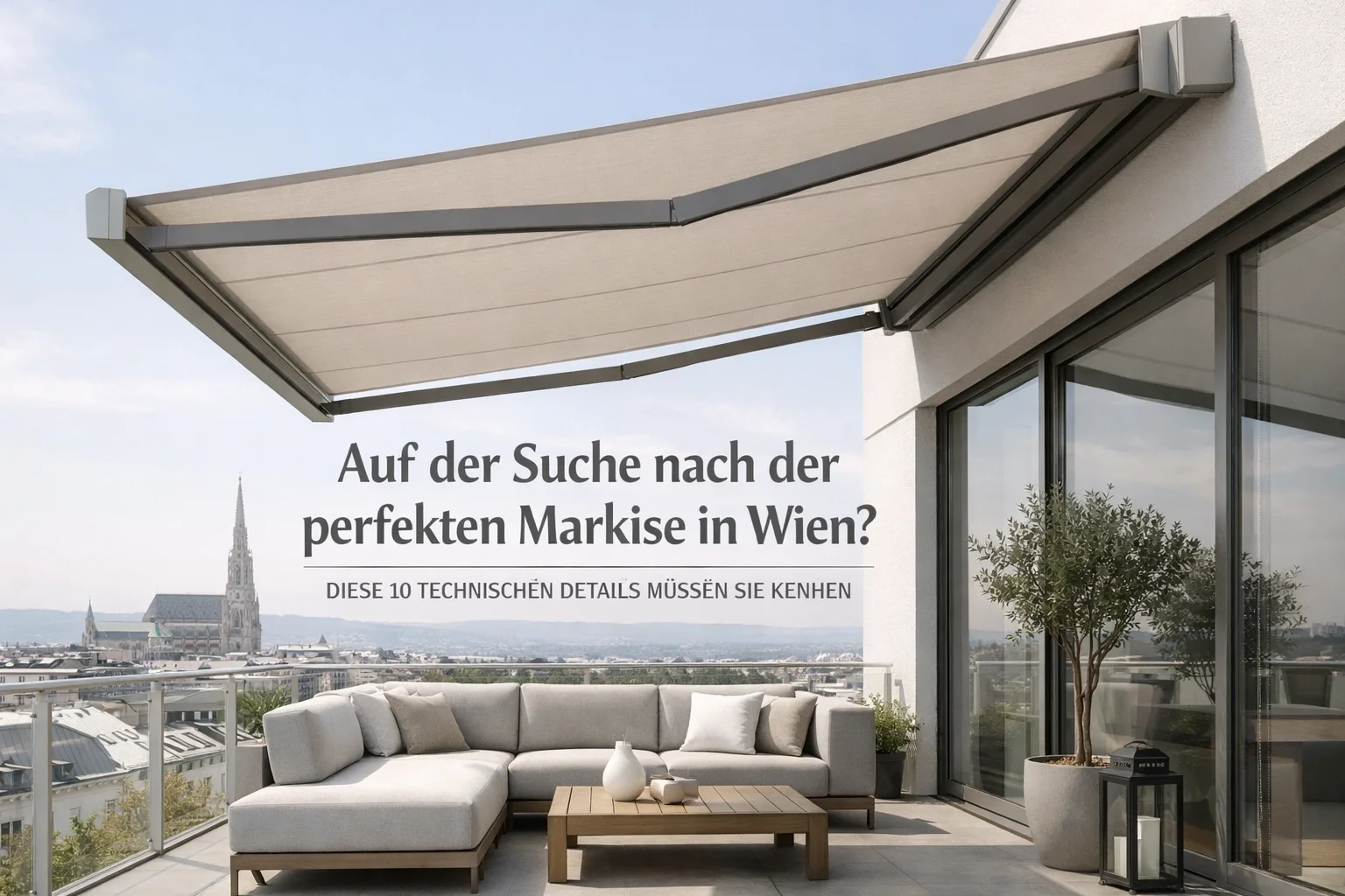 Auf der Suche nach der perfekten Markise in Wien? Diese 10 technischen Details müssen Sie kennen