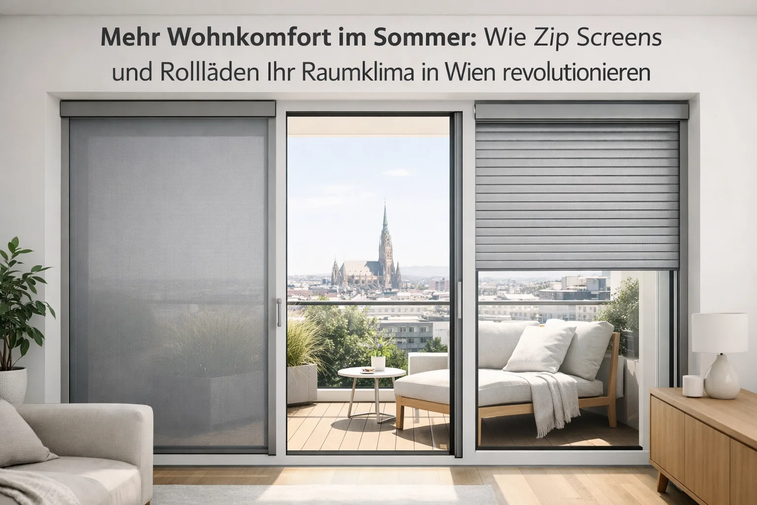 Mehr Wohnkomfort im Sommer: Wie Zip Screens und Rollläden Ihr Raumklima in Wien revolutionieren