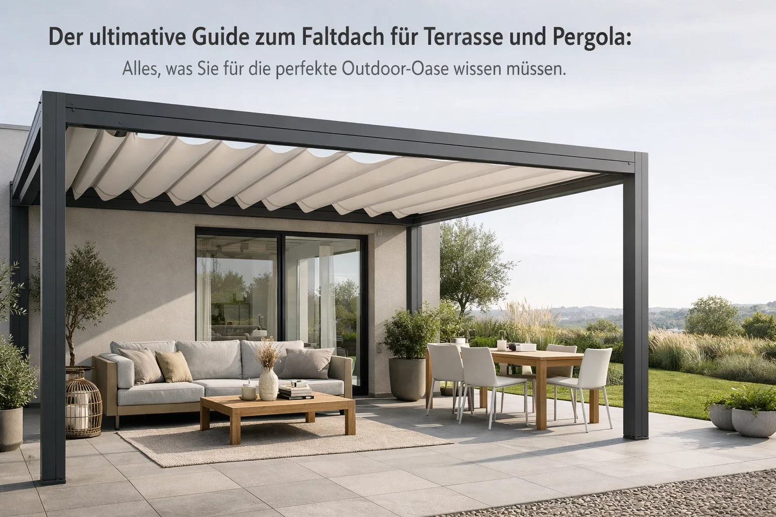 Der ultimative Guide zum Faltdach für Terrasse und Pergola: Alles, was Sie für die perfekte Outdoor-Oase wissen müssen