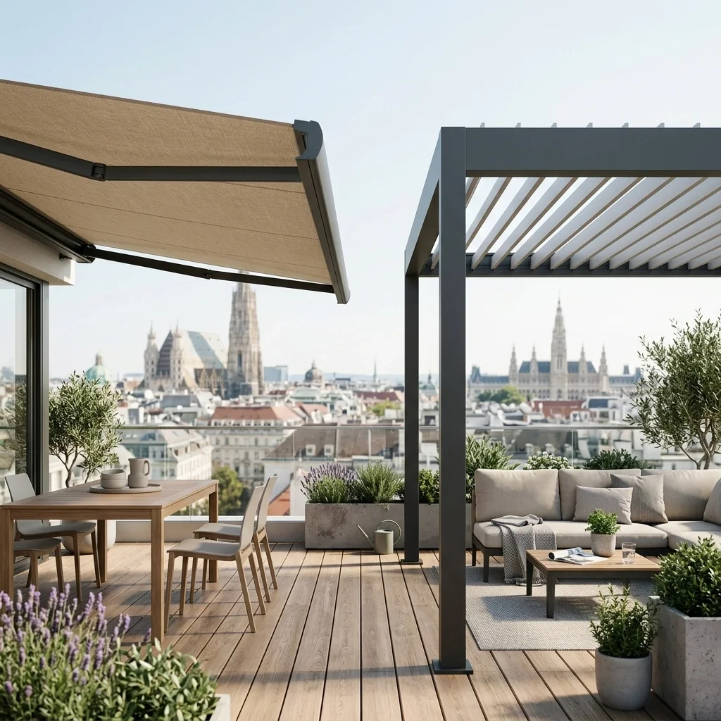 Markise nach Maß vs. Pergola nach Maß: Welcher Sonnenschutz passt besser zu Ihrer Terrasse in Wien?