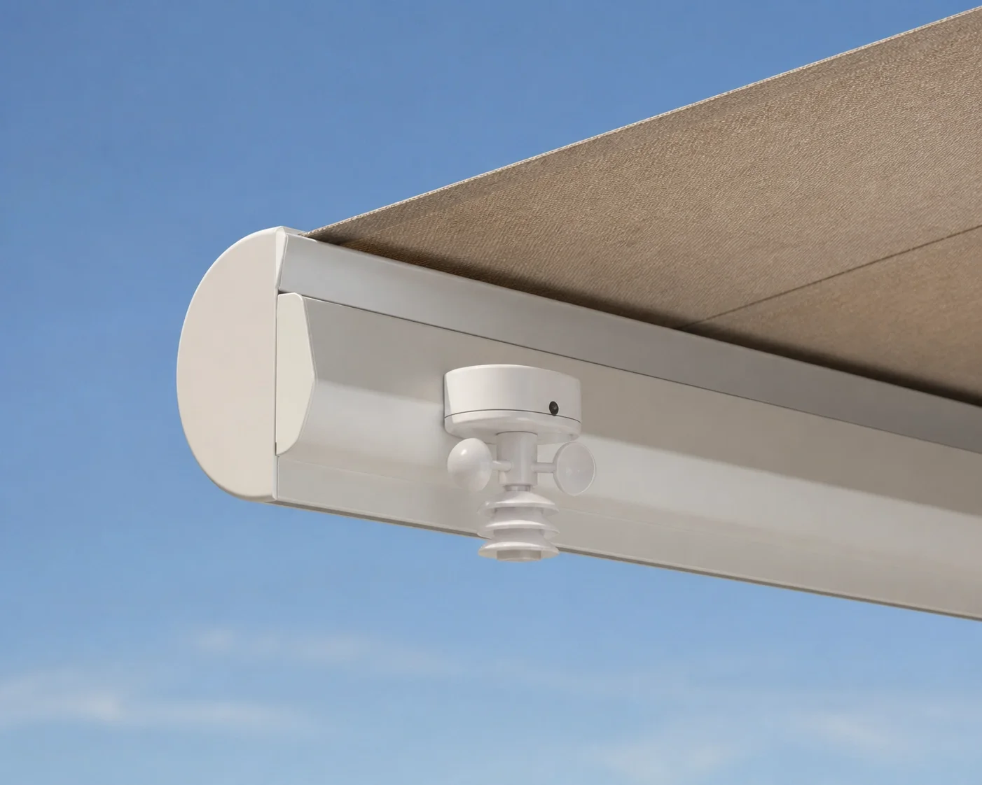 Smarter Windsensor für die elektrische Markise zum Schutz vor Wind und Wetter.