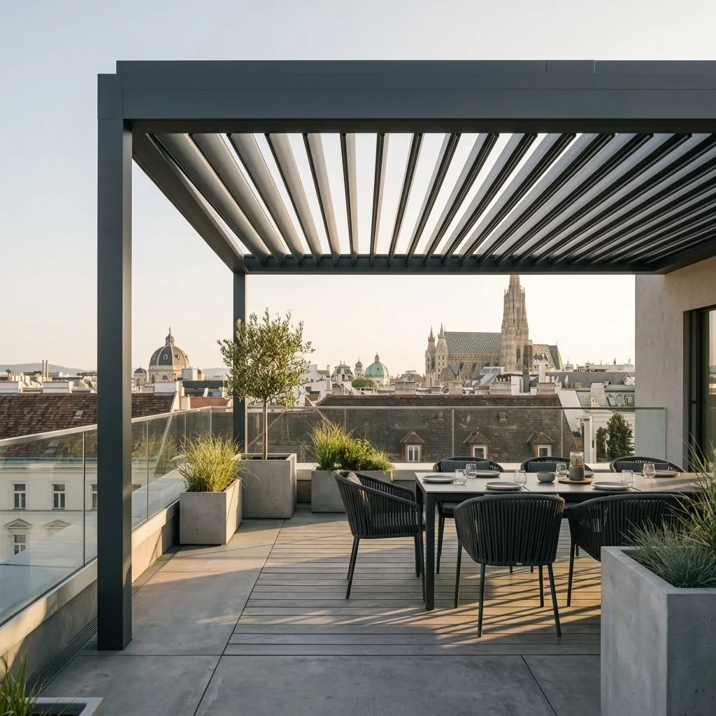 7 Fehler beim Terrassendesign in Wien – und wie Sie diese mit einem modernen Lamellendach vermeiden