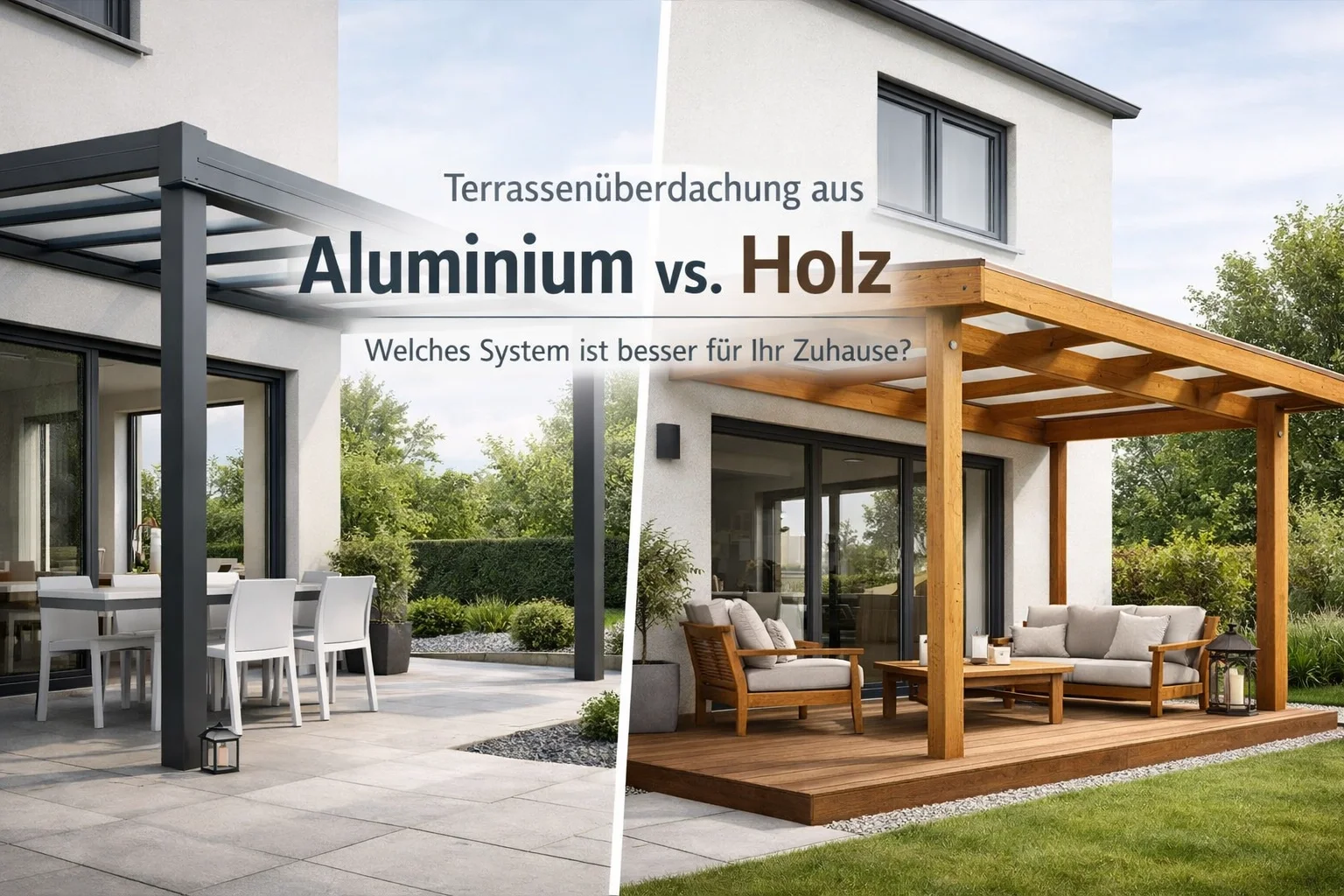 Terrassenüberdachung aus Aluminium vs. Holz: Welches System ist besser für Ihr Zuhause?