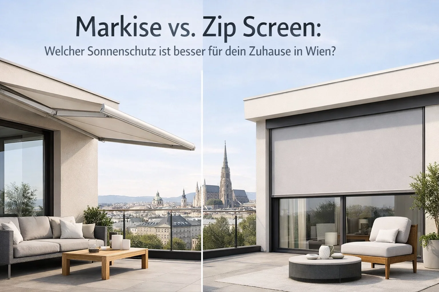 Markise vs. Zip Screen: Welcher Sonnenschutz ist besser für dein Zuhause in Wien?