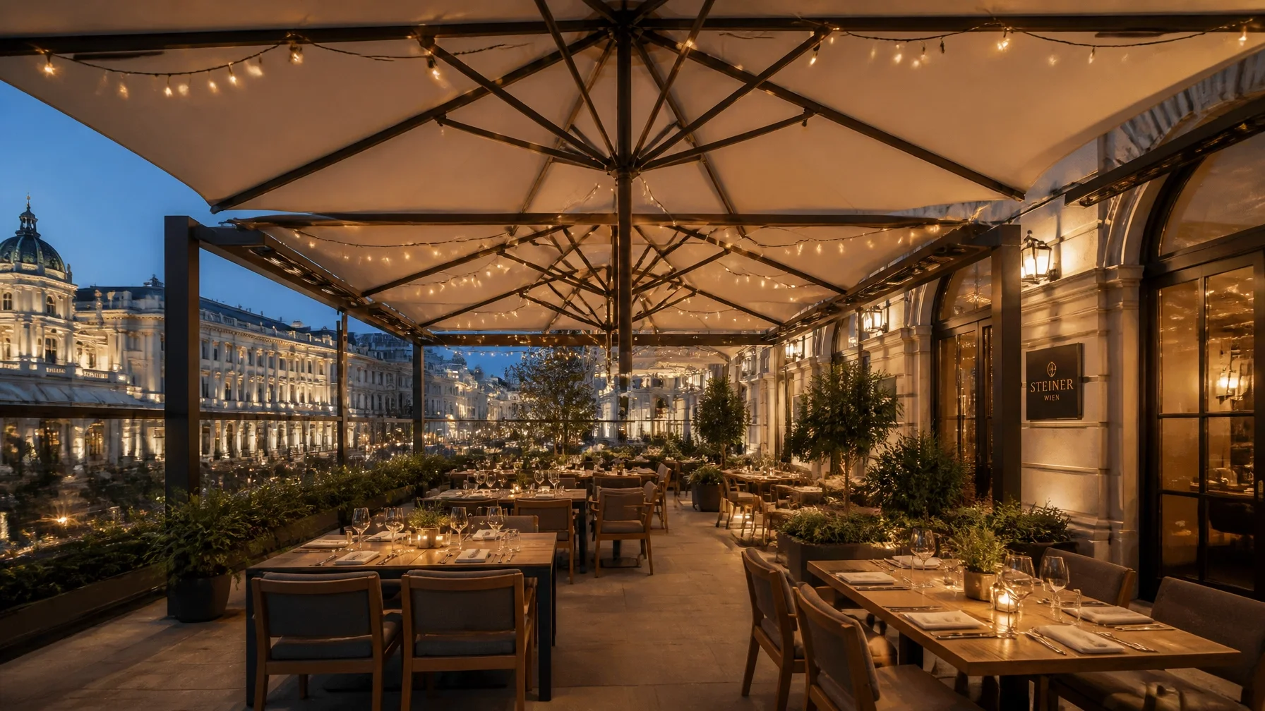 Großflächige Terrassenlösung für die Wiener Gastronomie
