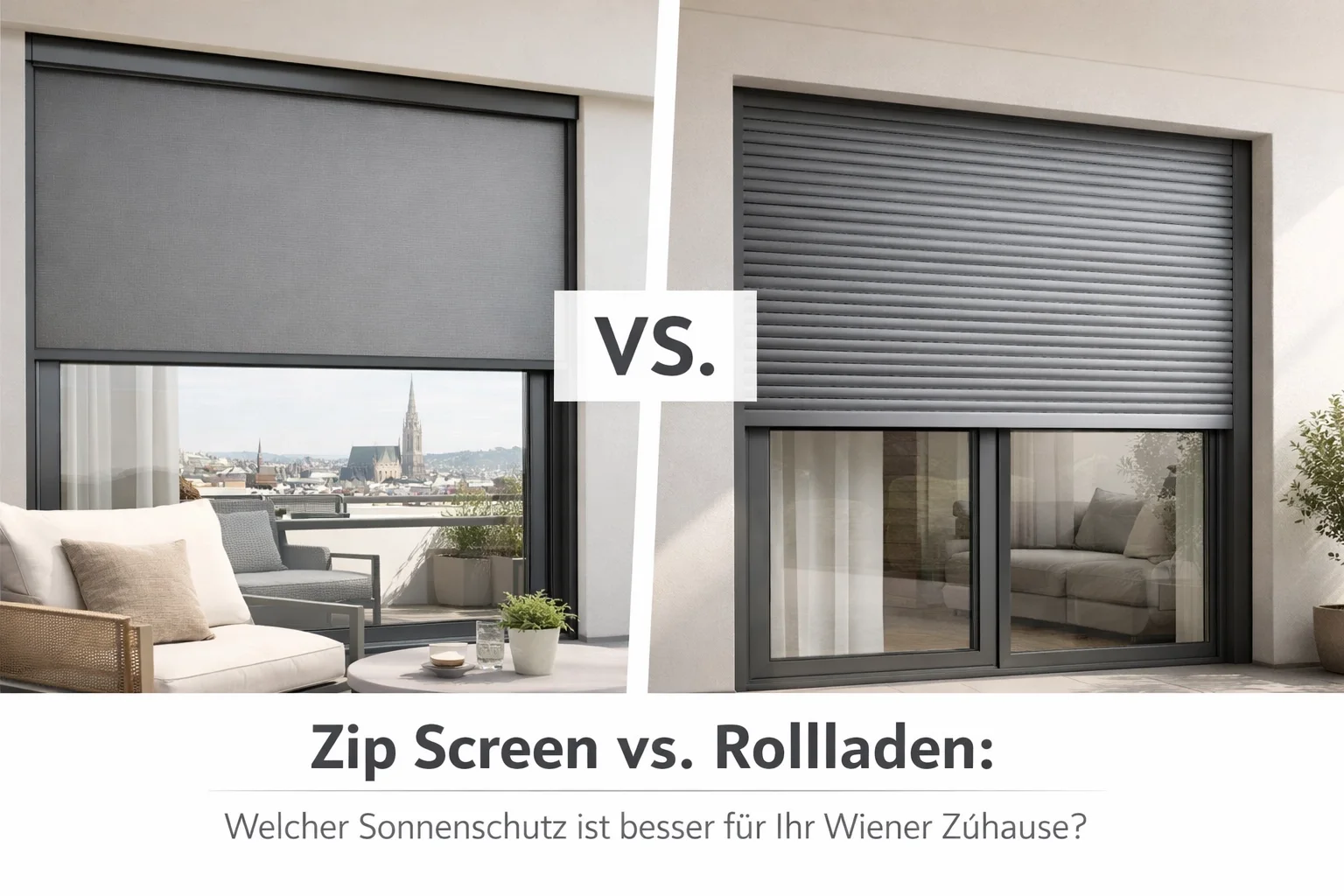 Zip Screen vs. Rollladen: Welcher Sonnenschutz ist besser für Ihr Wiener Zuhause?
