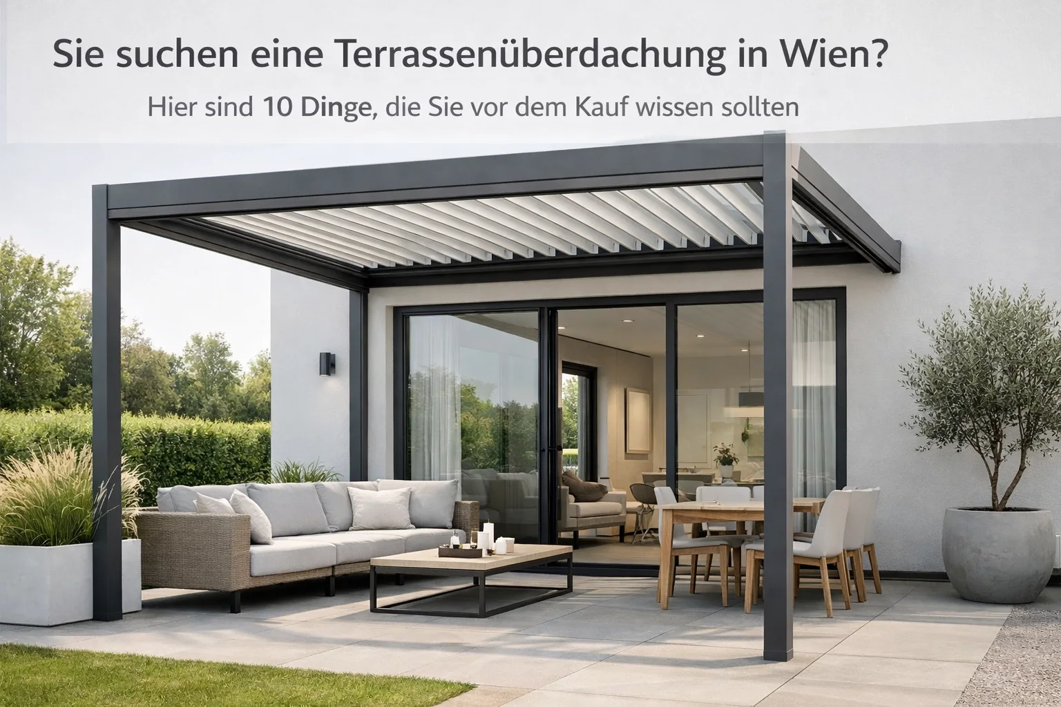 Sie suchen eine Terrassenüberdachung in Wien? Hier sind 10 Dinge, die Sie vor dem Kauf wissen sollten