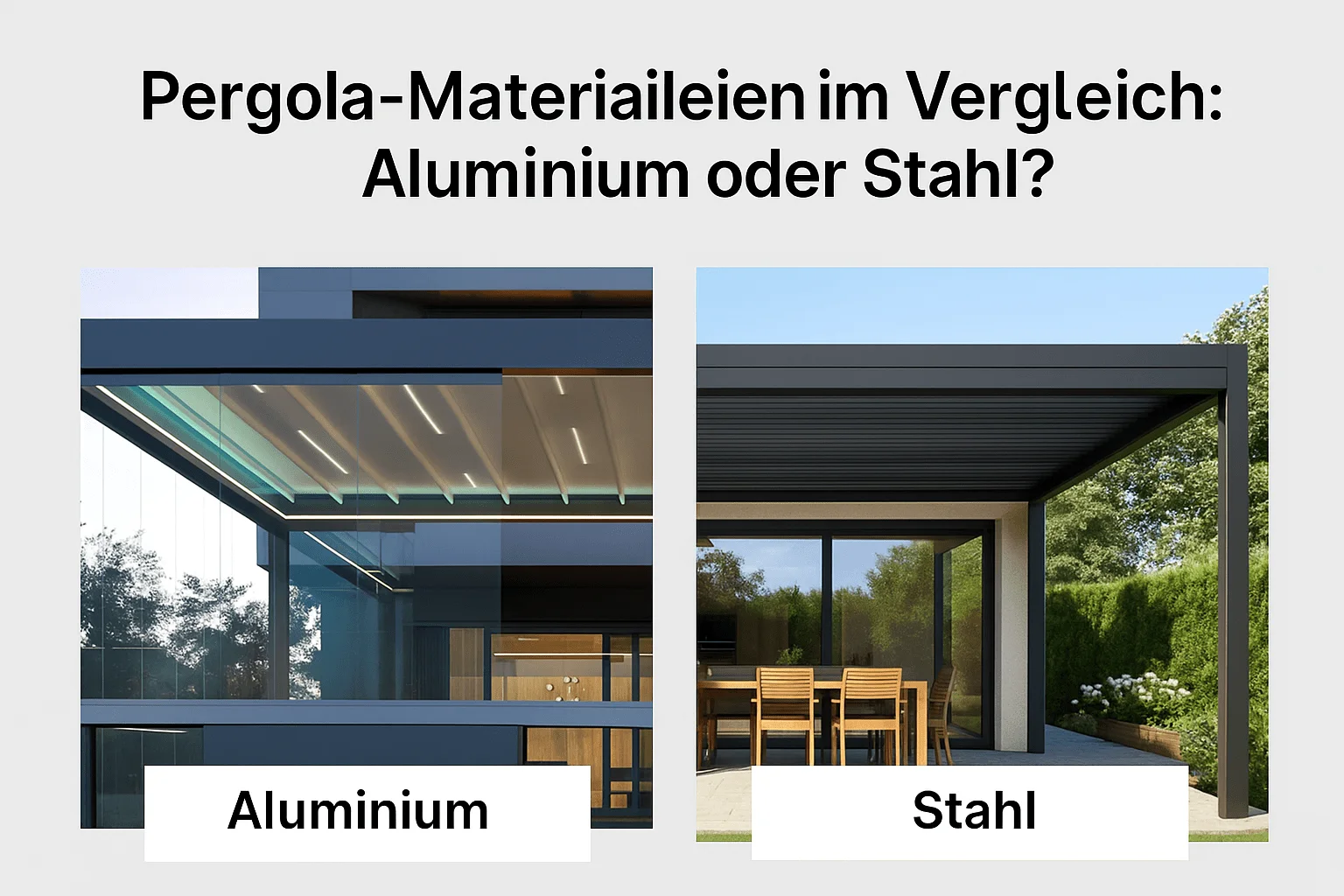 Aluminium Pergola Wien – moderne Terrassenüberdachung