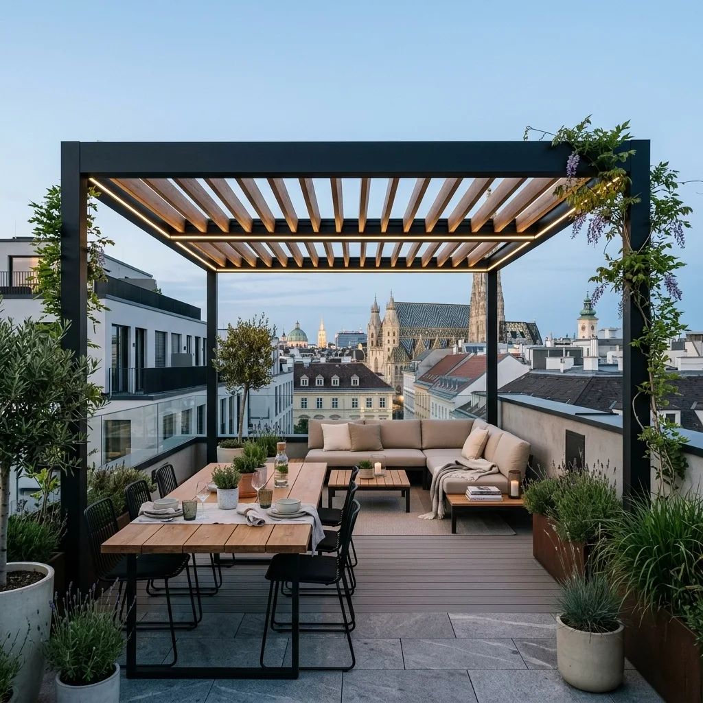 Top 10 Pergola-Ideen für moderne Wiener Stadthäuser und Gastgärten