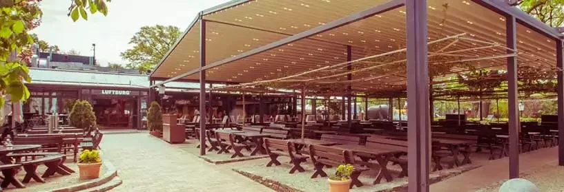Sonnenschutz mit festen Installationen