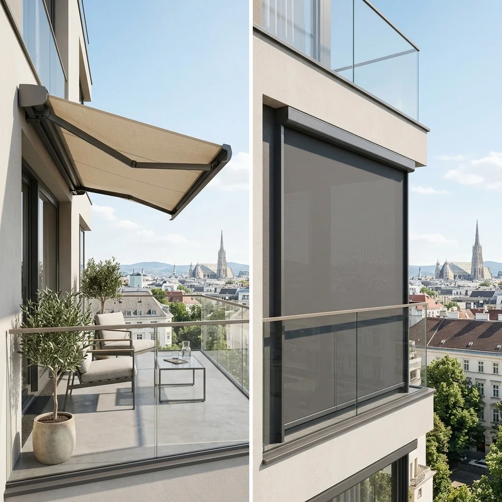 Markise vs. Zip Screen Wien: Welcher Sonnenschutz passt besser zu Ihrem Balkon?