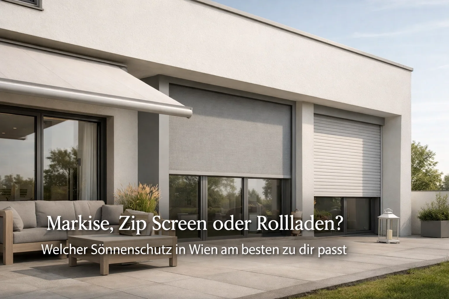 Markise, Zip Screen oder Rollladen? Welcher Sonnenschutz in Wien am besten zu dir passt