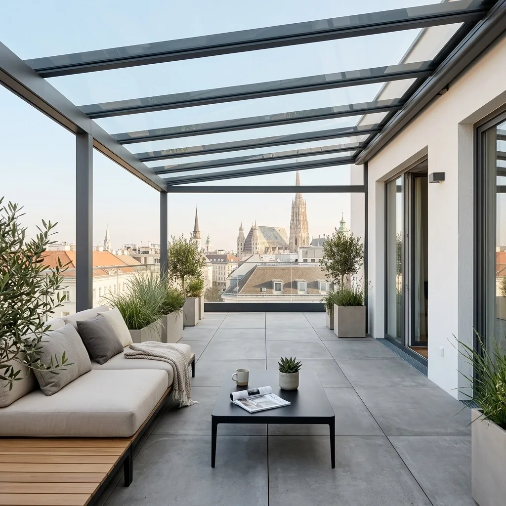 Die perfekte Terrassenüberdachung Wien: Alles Wichtige erklärt in unter 3 Minuten