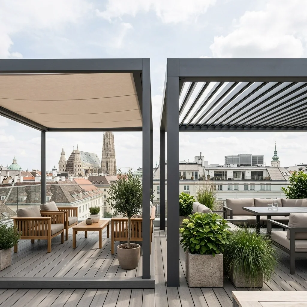 Pergola vs. Lamellendach: Was ist die bessere Wahl für Ihre Terrasse in Wien?