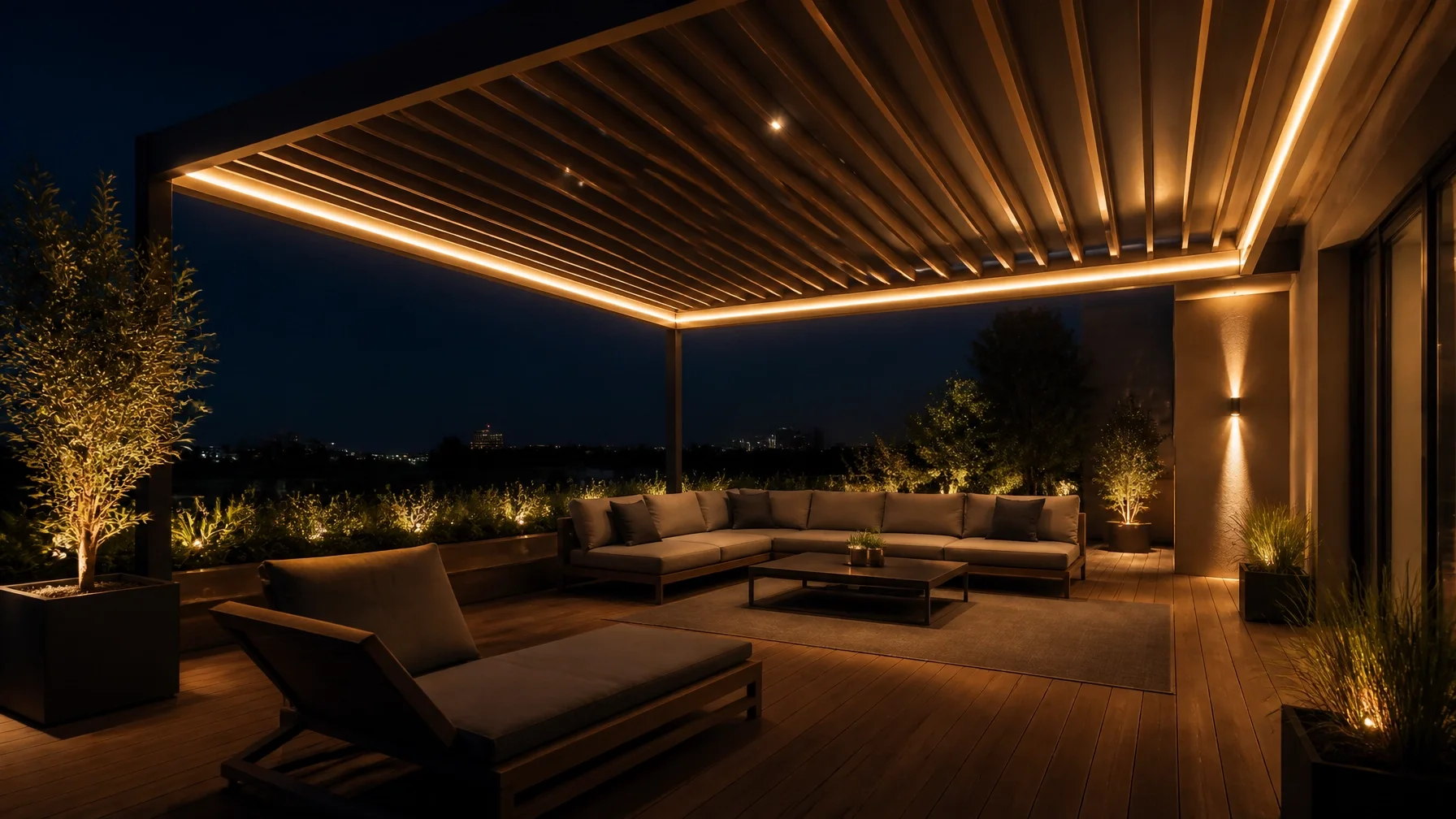 Beleuchtungskonzept Terrasse