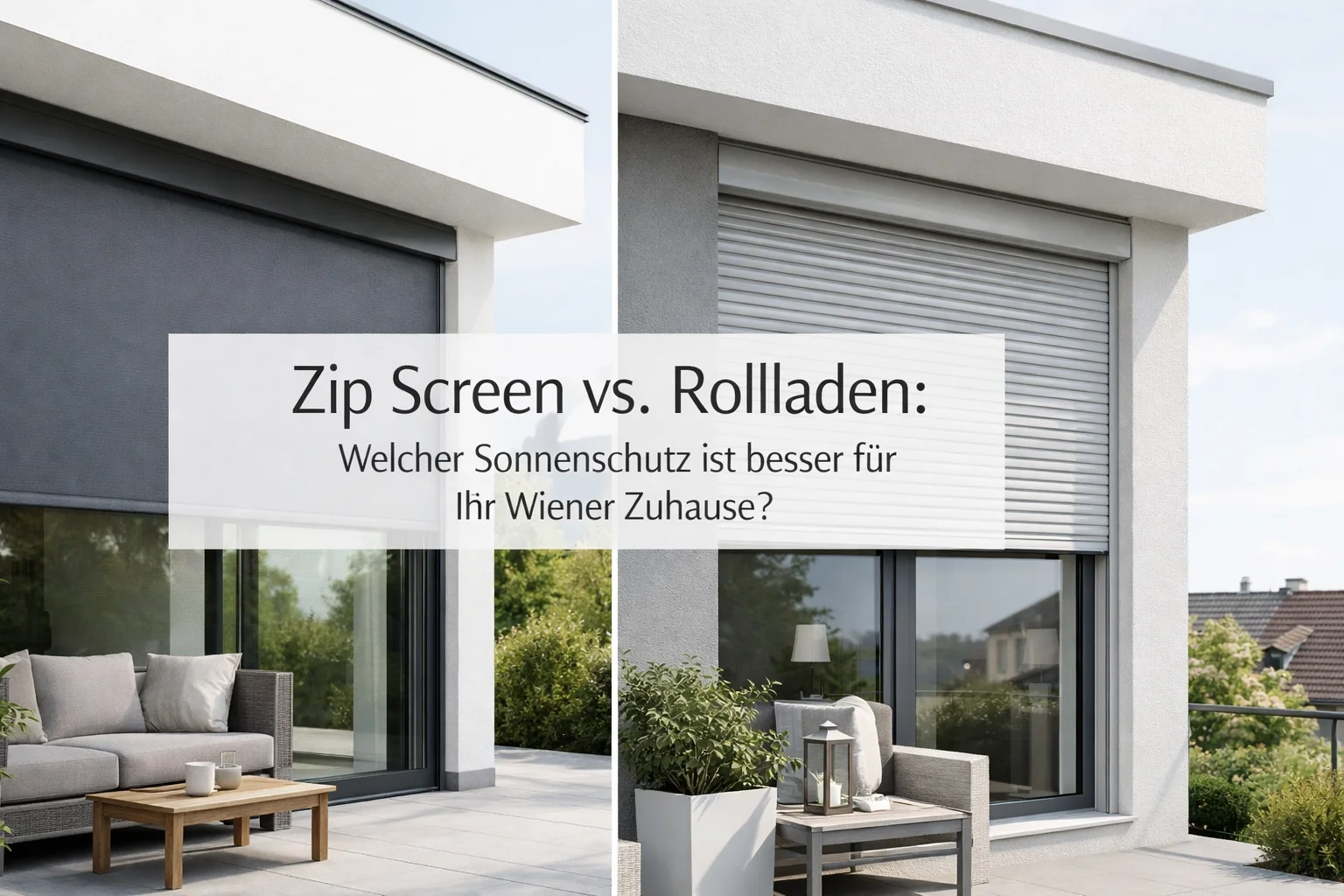 Zip Screen vs. Rollladen: Welcher Sonnenschutz ist besser für Ihr Wiener Zuhause?