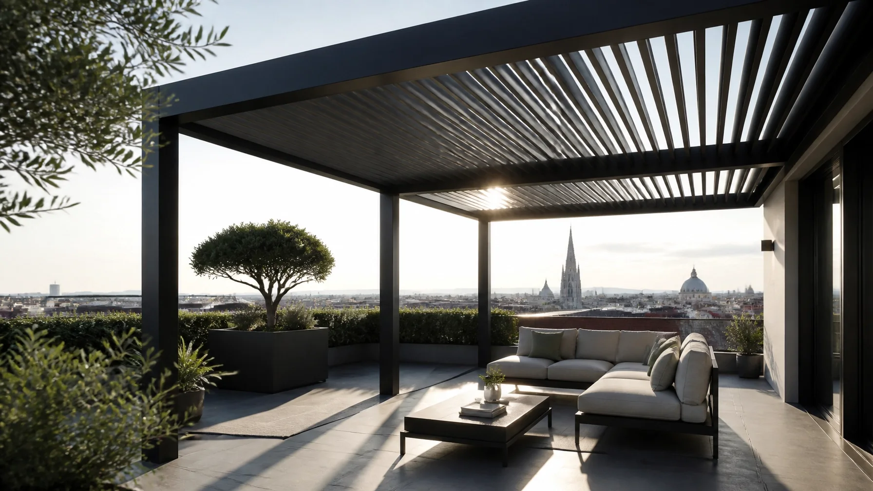 Moderndes Lamellendach in Wien