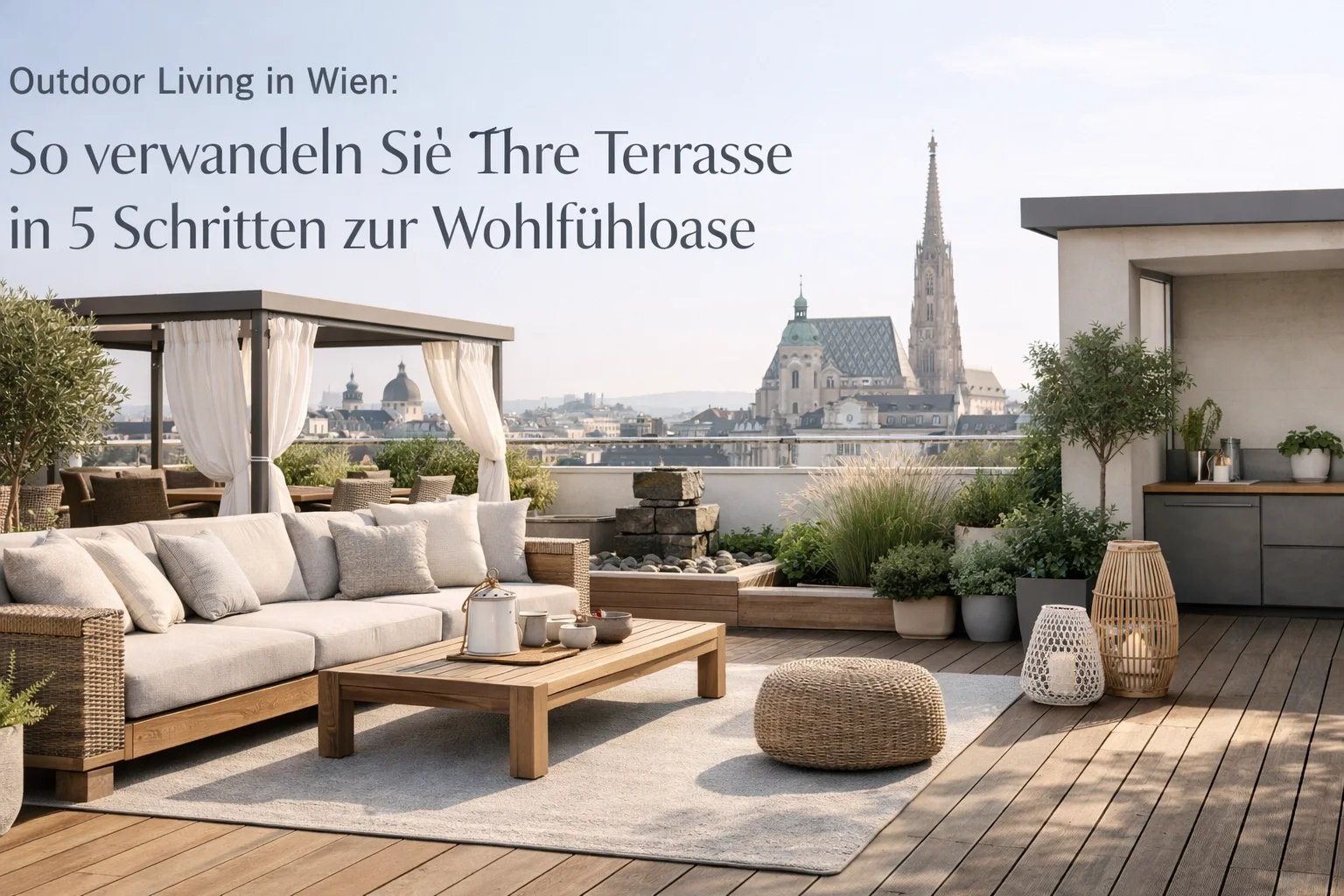 Outdoor Living in Wien: So verwandeln Sie Ihre Terrasse in 5 Schritten zur Wohlfühloase