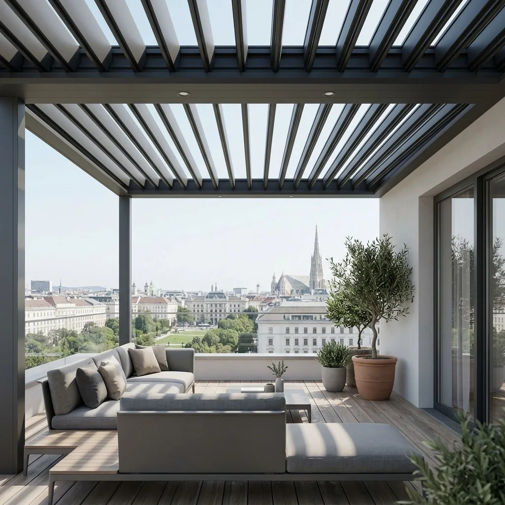 Top 10 Lamellendach-Ideen für exklusives Terrassendesign in Wien
