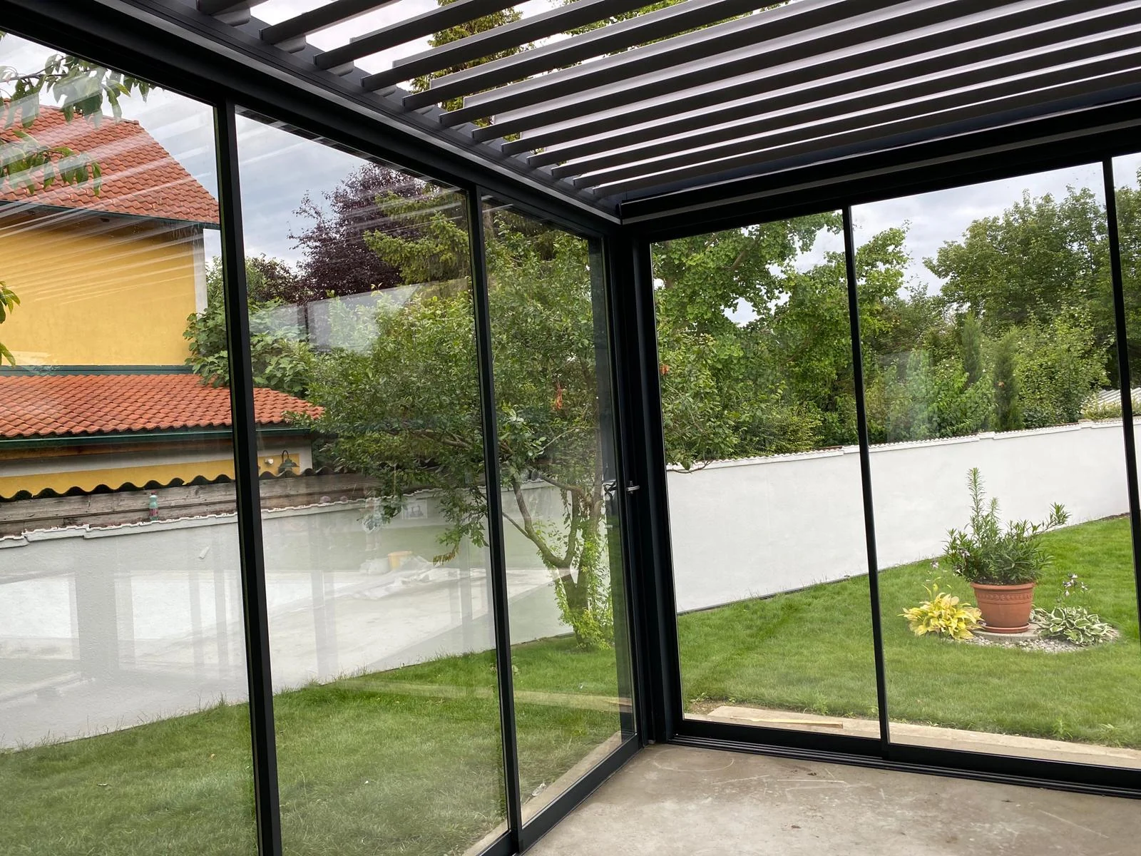 lamellendach terrasse