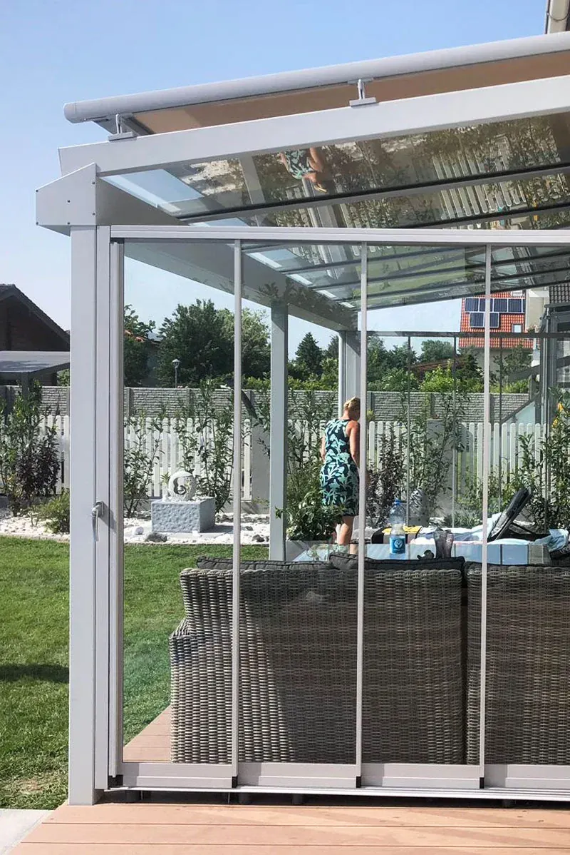 Glasdach wintergarten temel planen