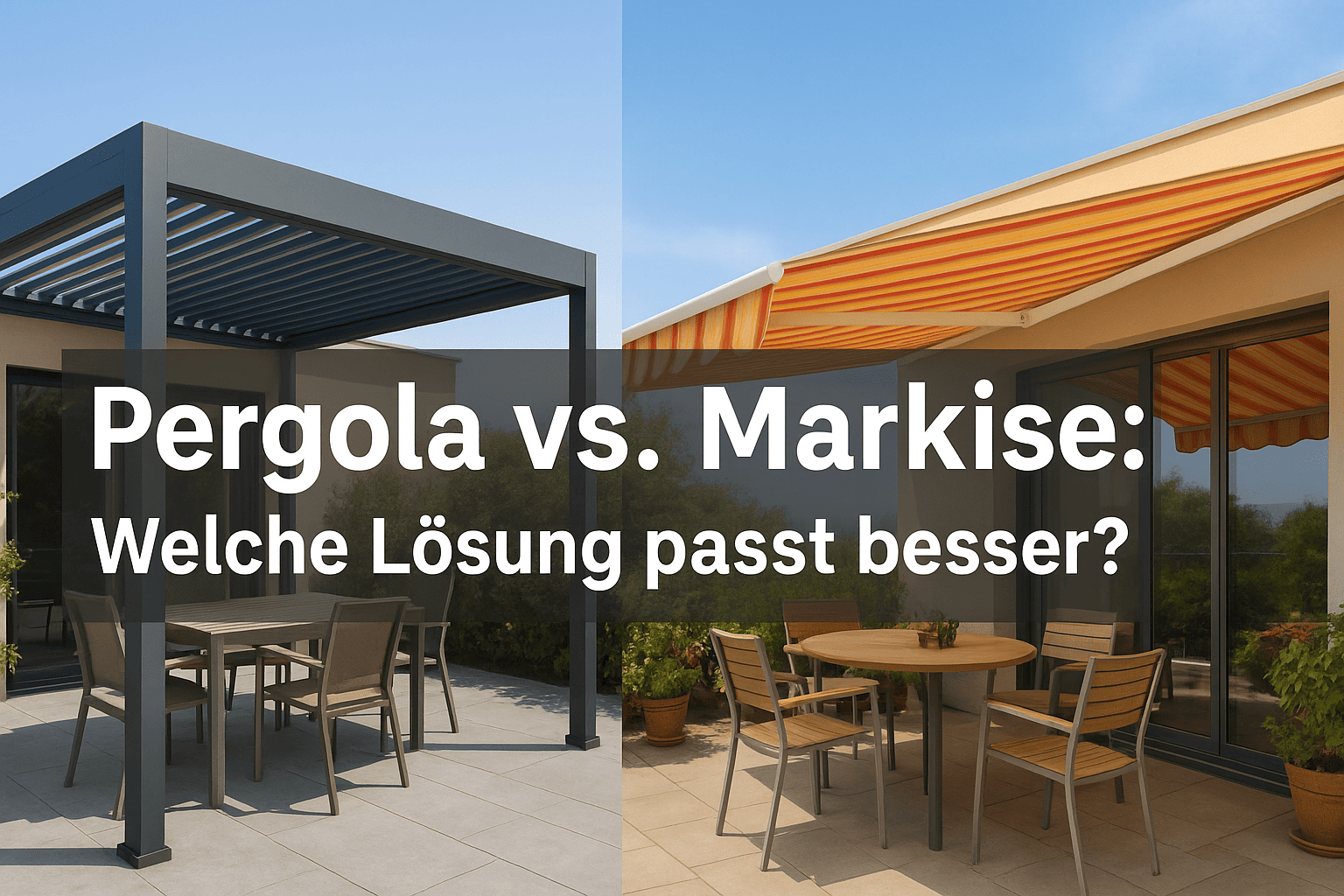 Pergola vs. Markise – Vergleich moderner Lösungen für Terrassen und Gärten