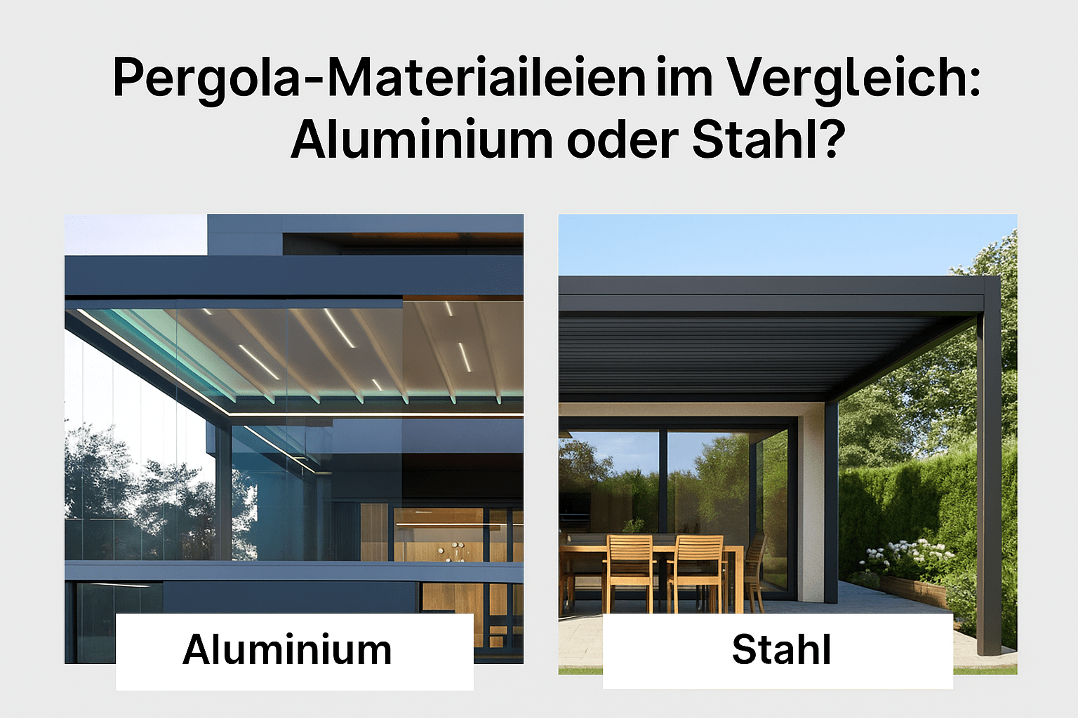 Aluminium Pergola Wien – moderne Terrassenüberdachung