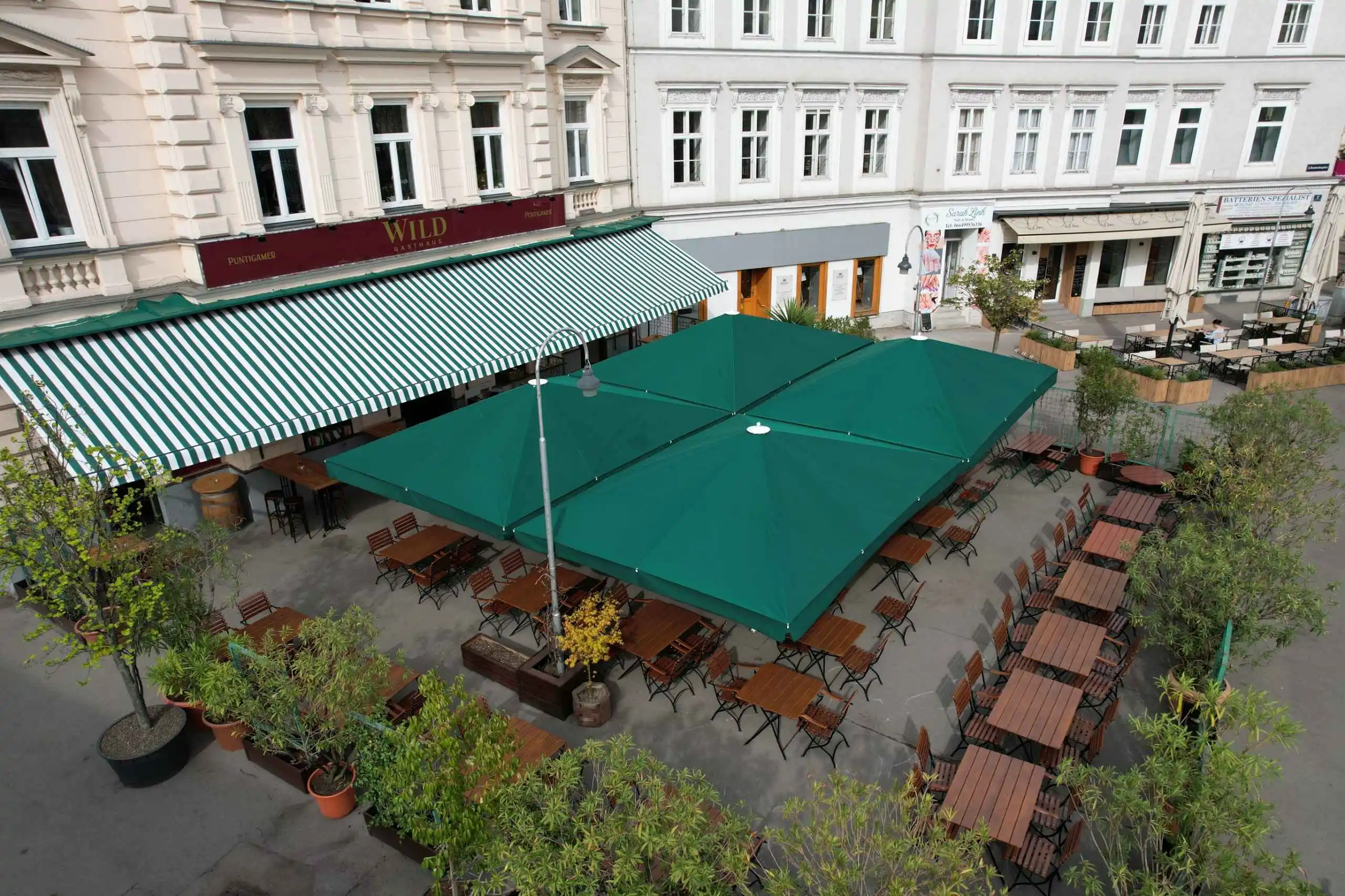 Windfester Sonnenschirm